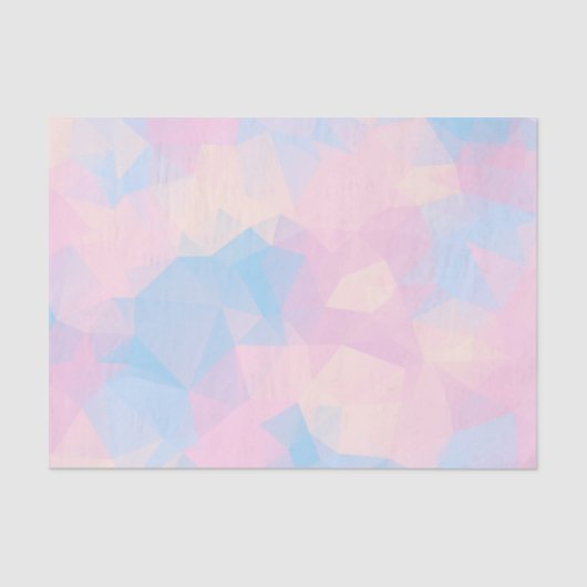 Abstracte pasteelkleuren met lage poly achtergrond tissuepapier (Voorkant)