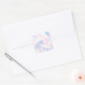 Abstracte pasteelkleuren met lage poly achtergrond vierkante sticker (Envelop)