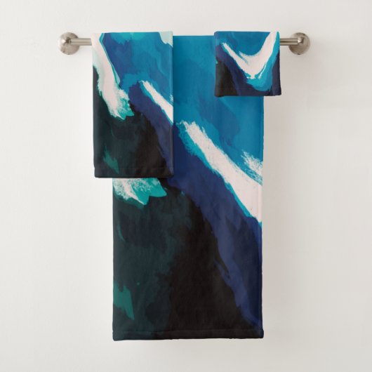 Abstracte pasteelverf Lagoon Edition Bad Handdoek (Insitu)