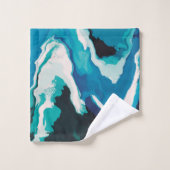 Abstracte pasteelverf Lagoon Edition Bad Handdoek (Wasdoekje)