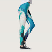 Abstracte pasteelverf Lagoon Edition Leggings (Rechts)
