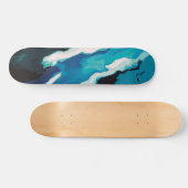 Abstracte pasteelverf Lagoon Edition Persoonlijk Skateboard (Horizontaal)