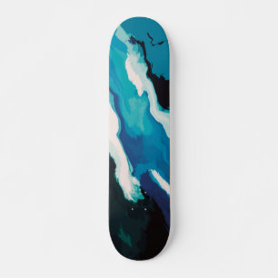 Abstracte pasteelverf Lagoon Edition Persoonlijk Skateboard