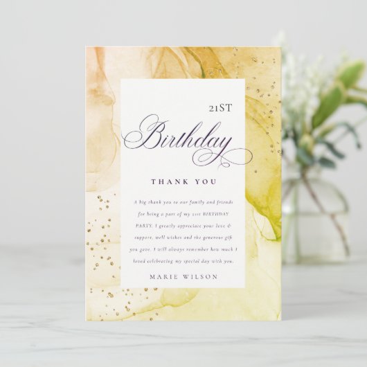 Abstracte pasteitjes, kalkgroen elke dag bedankkaart (Staand voorkant)