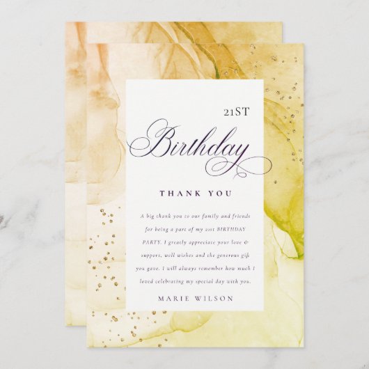 Abstracte pasteitjes, kalkgroen elke dag bedankkaart (Voorkant / Achterkant)