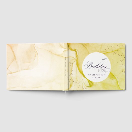 Abstracte pasteitjes, kalkgroen elke dag gastenboek (Volledig)