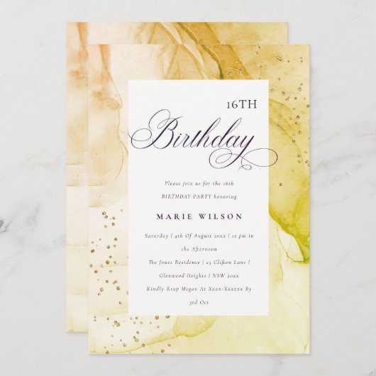 Abstracte pasteitjes, kalkgroen elke dag kaart (Voorkant / Achterkant)