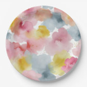Abstracte Pastel Achtergrond Papieren Bordje (Voorkant)