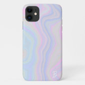 Abstracte pastel agaat gepersonaliseerde telefoonh Case-Mate iPhone case (Achterkant)