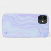 Abstracte pastel agaat gepersonaliseerde telefoonh Case-Mate iPhone case (Achterkant (horizontaal))