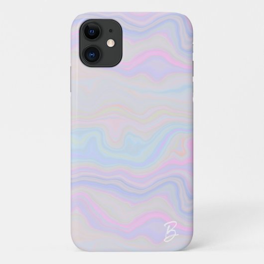 Abstracte pastel agaat gepersonaliseerde telefoonh Case-Mate iPhone case (Achterkant)