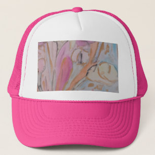 Abstracte Pastel Bloem Trucker Pet