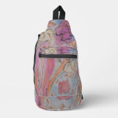 Abstracte Pastel Bloemen Sling Bag (Voorkant)