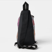 Abstracte Pastel Bloemen Sling Bag (Achterkant)