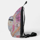 Abstracte Pastel Bloemen Sling Bag (Rechts)