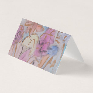Abstracte pastel bloemige gevouwen Kaart