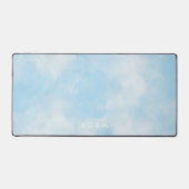 Abstracte Pastel Blue Sky Clouds personaliseren Bureaumat (Voorkant)
