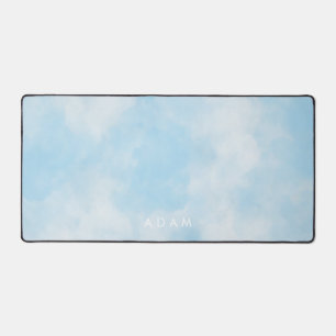 Abstracte Pastel Blue Sky Clouds personaliseren Bureaumat