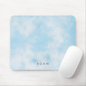 Abstracte Pastel Blue Sky Clouds personaliseren Muismat (Met muis)