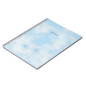 Abstracte Pastel Blue Sky Clouds personaliseren Notitieboek (Linkerzijde)