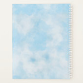 Abstracte Pastel Blue Sky Clouds personaliseren Planner (Achterkant)