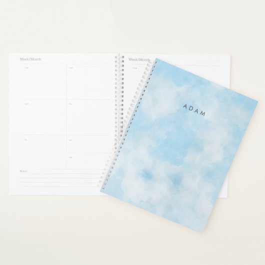 Abstracte Pastel Blue Sky Clouds personaliseren Planner (Display)