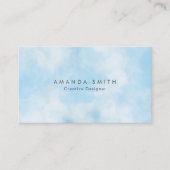 Abstracte Pastel Blue Sky Clouds personaliseren Visitekaartje (Voorkant)