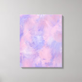 Abstracte pastel Blush roze en blauw Canvas Afdruk (Voorkant)