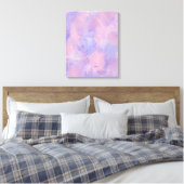Abstracte pastel Blush roze en blauw Canvas Afdruk (Insitu (Slaapkamer))