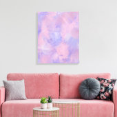 Abstracte pastel Blush roze en blauw Canvas Afdruk (Insitu (Woonkamer))