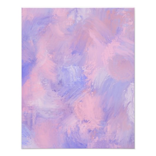 Abstracte pastel Blush roze en blauw Foto Afdruk (Voorkant)