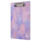 Abstracte pastel Blush roze en blauw Klembord (Links)