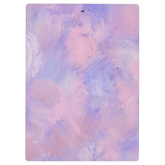 Abstracte pastel Blush roze en blauw Klembord (Achterkant)