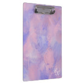 Abstracte pastel Blush roze en blauw Klembord (Rechts)