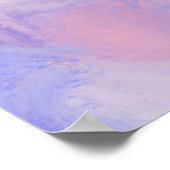 Abstracte pastel Blush roze en blauw Poster (Hoek)