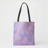 Abstracte pastel Blush roze en blauw Tote Bag (Voorkant)