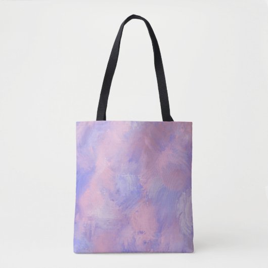 Abstracte pastel Blush roze en blauw Tote Bag (Voorkant)
