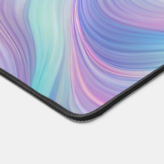 Abstracte Pastel Desk Mat met Inspirerend Quote (Hoek)