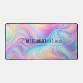 Abstracte Pastel Desk Mat met Inspirerend Quote