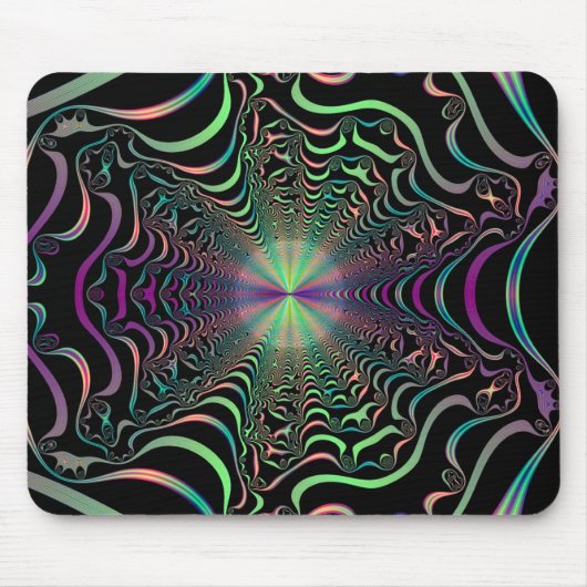 Abstracte Pastel Fractal Web Muismat (Voorkant)