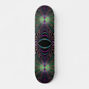 Abstracte Pastel Fractal Web Skateboard Deck