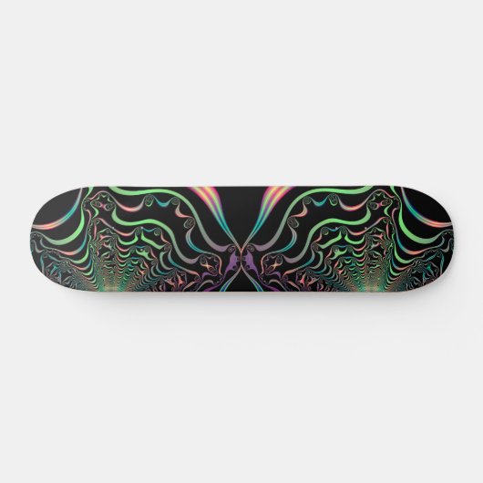 Abstracte Pastel Fractal Web Skateboard Deck (Horizontaal)