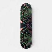 Abstracte Pastel Fractal Web Skateboard Deck (Voorkant)