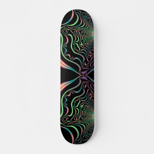 Abstracte Pastel Fractal Web Skateboard Deck (Voorkant)