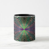 Abstracte Pastel Fractale Web Keramische Mok (Midden)