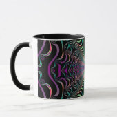 Abstracte Pastel Fractale Web Keramische Mok (Links)