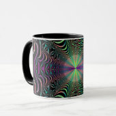 Abstracte Pastel Fractale Web Keramische Mok (Voorkant links)