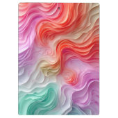 Abstracte pastel gekleurde golven klembord (Achterkant)