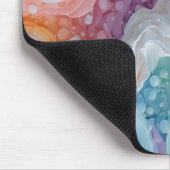 Abstracte pastel gekleurde golven muismat (Hoek)