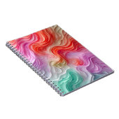 Abstracte pastel gekleurde golven notitieboek (Rechterzijde)